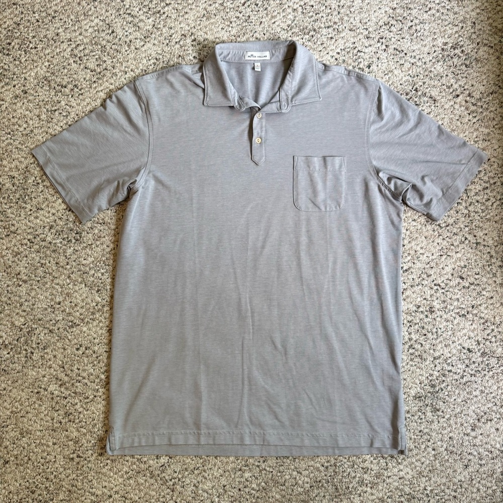 Peter Millar Classic Gray Polo Shirt Men’s Size Large